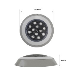 LUMINARIO DE LED SUMERGIBLE ESTILO A 12W RGB (MULTICOLOR)