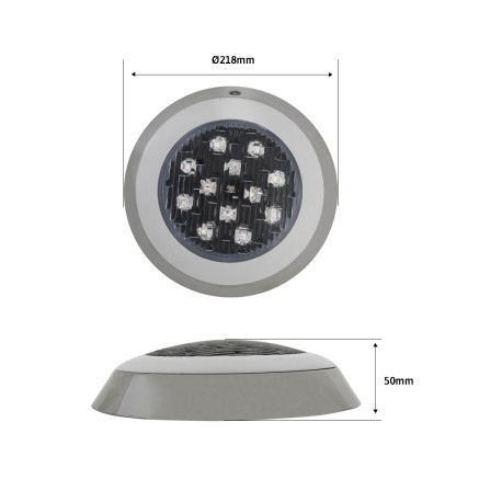 LUMINARIO DE LED SUMERGIBLE ESTILO A 12W RGB (MULTICOLOR)