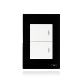 PLACA CON 2 INTERRUPTORES SENCILLOS