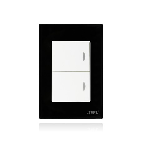 PLACA CON 2 INTERRUPTORES SENCILLOS