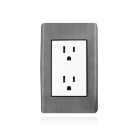 PLACA CON 2 TOMA CORRIENTES DUPLEX 2P+T