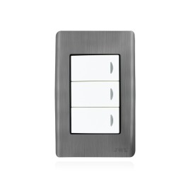 PLACA CON 3 INTERRUPTORES SENCILLOS