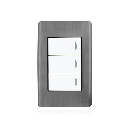 PLACA CON 3 INTERRUPTORES SENCILLOS