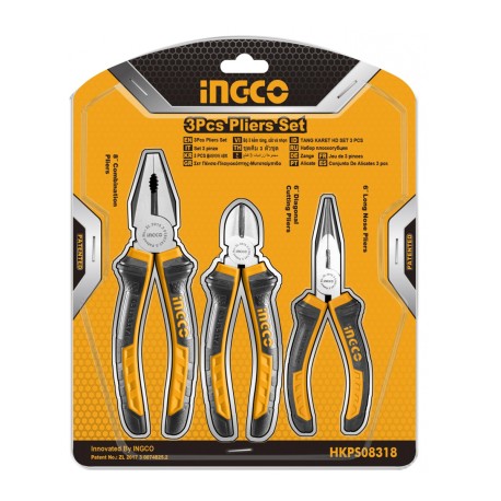 Set de alicates 8″, 6″, 6″