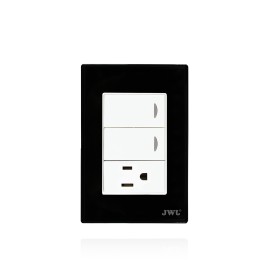 PLACA CON 2 INTERRUPTORES Y UN TOMA CORRIENTE (JTL-F7651)